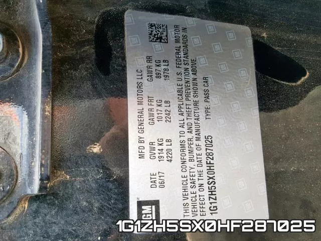 1G1ZH5SX0HF287025 фото 2