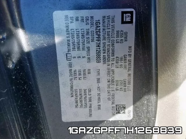 1GAZGPFF7H1268839 фото 2