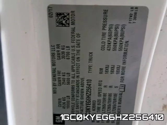 1GC0KYEG6HZ256410 фото 2