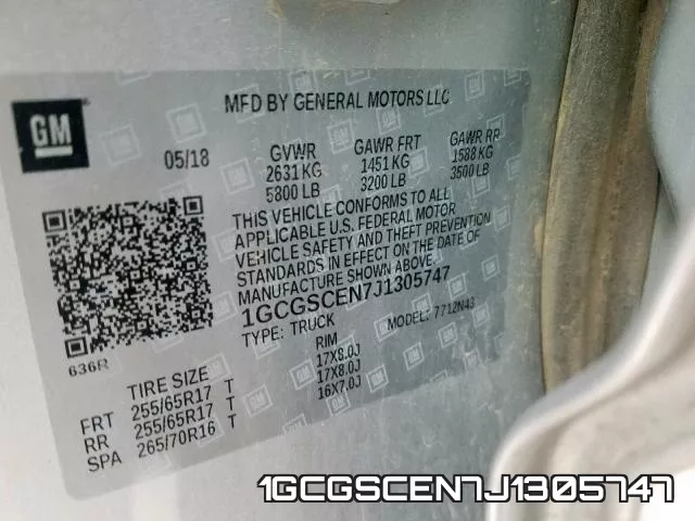 1GCGSCEN7J1305747 фото 2