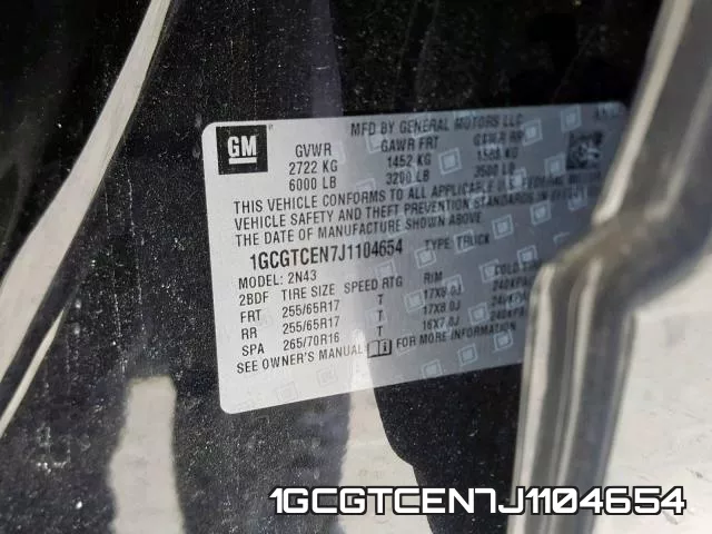 1GCGTCEN7J1104654 фото 2