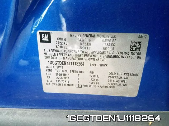 1GCGTDEN1J1118264 фото 2