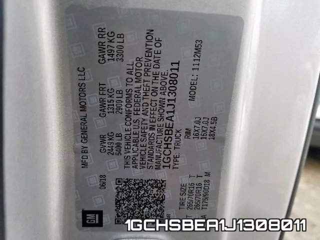 1GCHSBEA1J1308011 фото 2