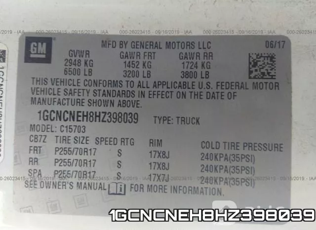1GCNCNEH8HZ398039 фото 10