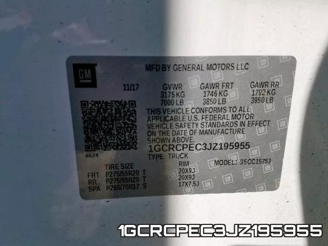 1GCRCPEC3JZ195955 фото 2