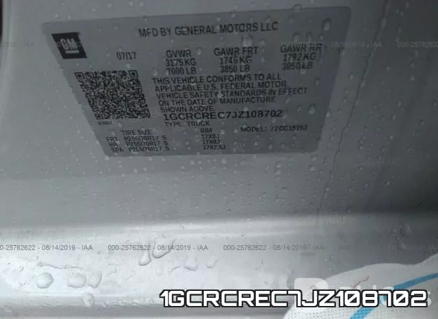 1GCRCREC7JZ108702 фото 10