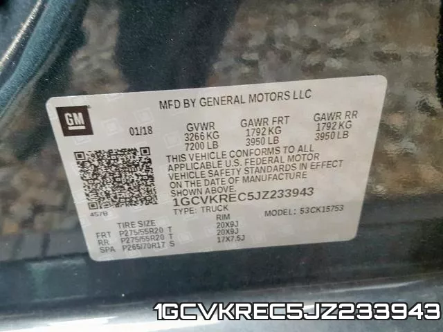 1GCVKREC5JZ233943 фото 2