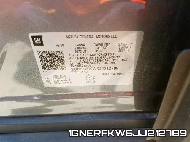 1GNERFKW6JJ212789 фото 2
