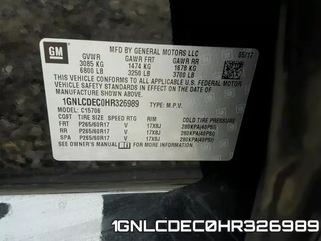 1GNLCDEC0HR326989 фото 2