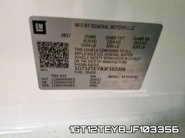 1GT12TEY8JF103356 фото 2