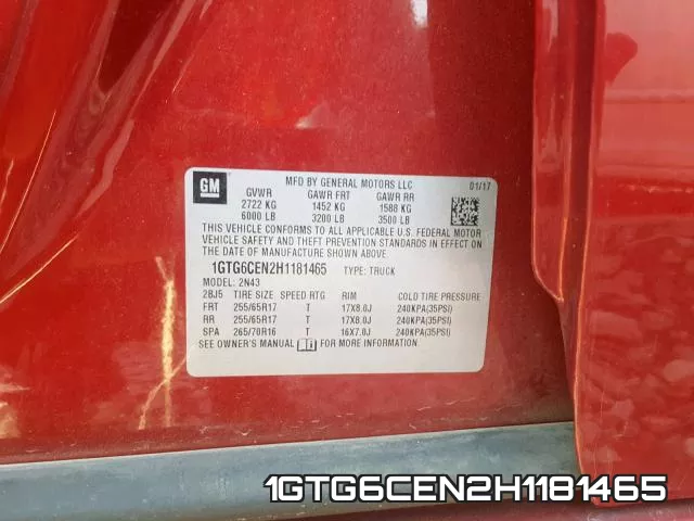 1GTG6CEN2H1181465 фото 2