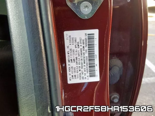 1HGCR2F58HA153606 фото 2