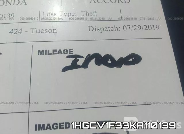 1HGCV1F33KA110139 фото 8