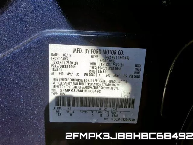2FMPK3J88HBC68492 фото 2