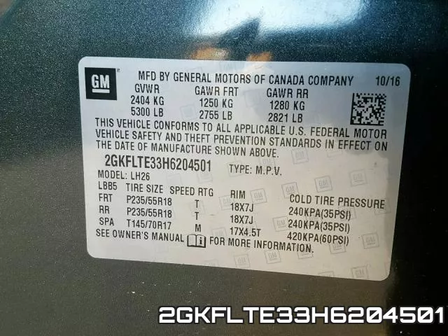 2GKFLTE33H6204501 фото 2