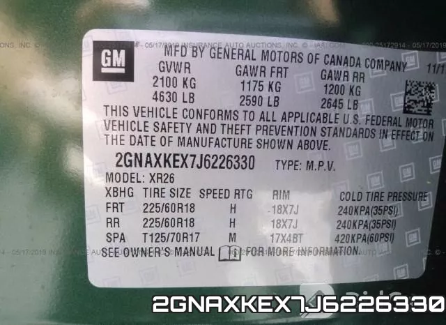 2GNAXKEX7J6226330 фото 10