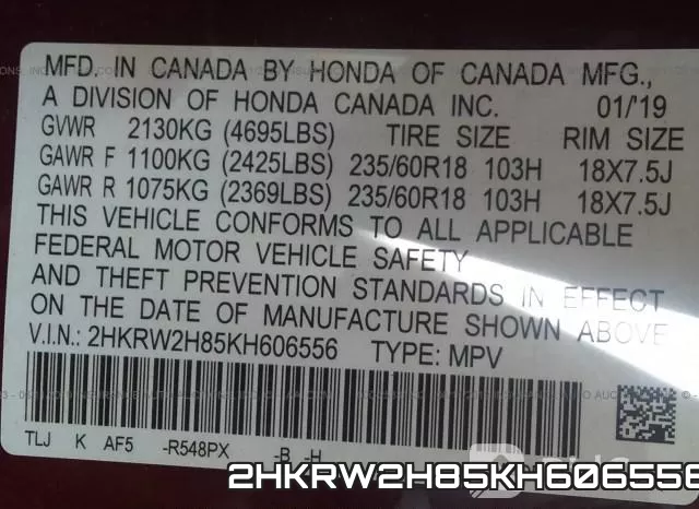 2HKRW2H85KH606556 фото 10