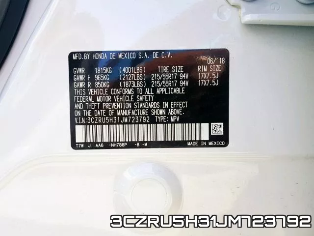 3CZRU5H31JM723792 фото 2