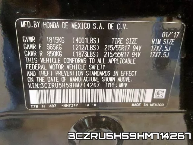 3CZRU5H59HM714267 фото 2