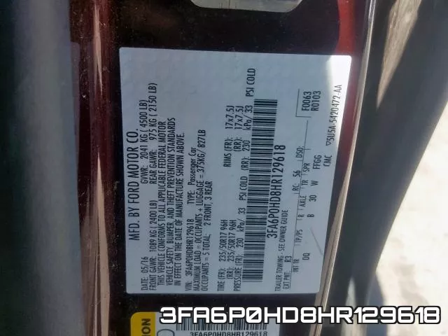 3FA6P0HD8HR129618 фото 2