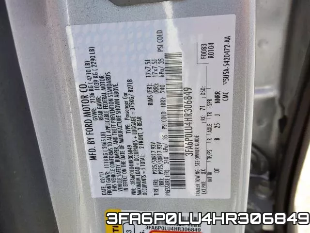 3FA6P0LU4HR306849 фото 2