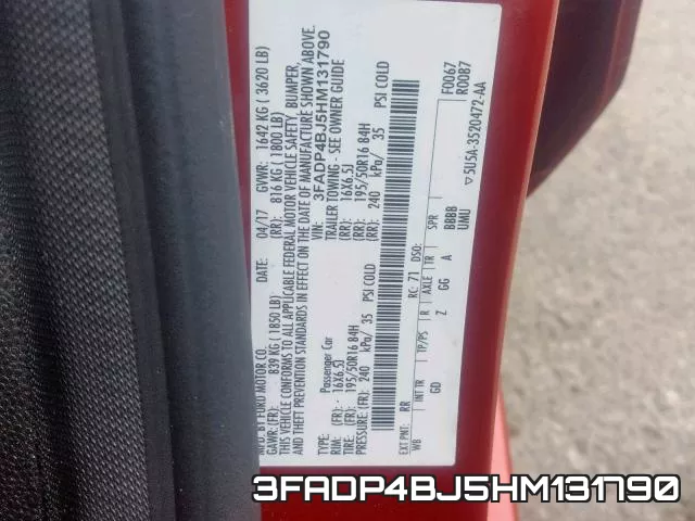 3FADP4BJ5HM131790 фото 2