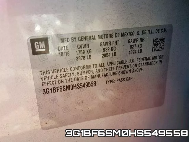 3G1BF6SM0HS549558 фото 2