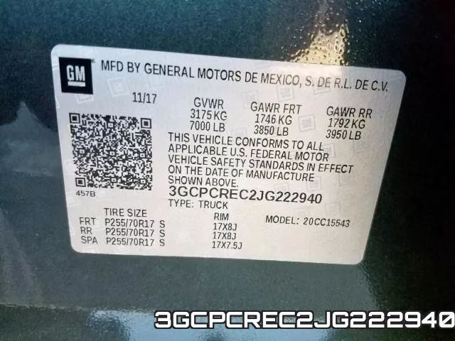 3GCPCREC2JG222940 фото 2