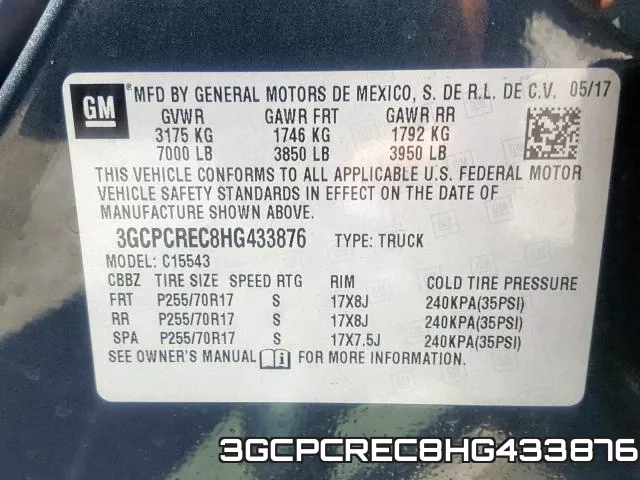 3GCPCREC8HG433876 фото 2