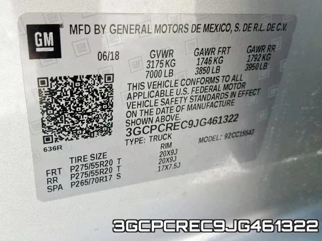 3GCPCREC9JG461322 фото 2