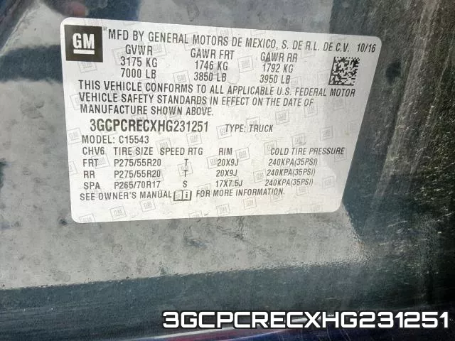3GCPCRECXHG231251 фото 2