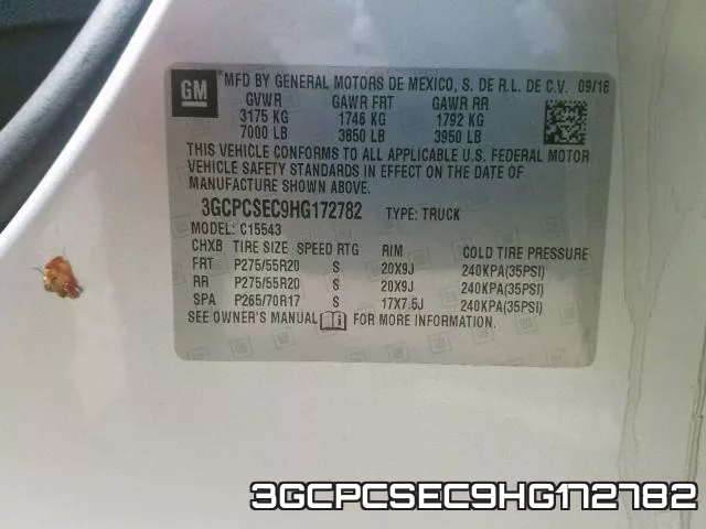 3GCPCSEC9HG172782 фото 2