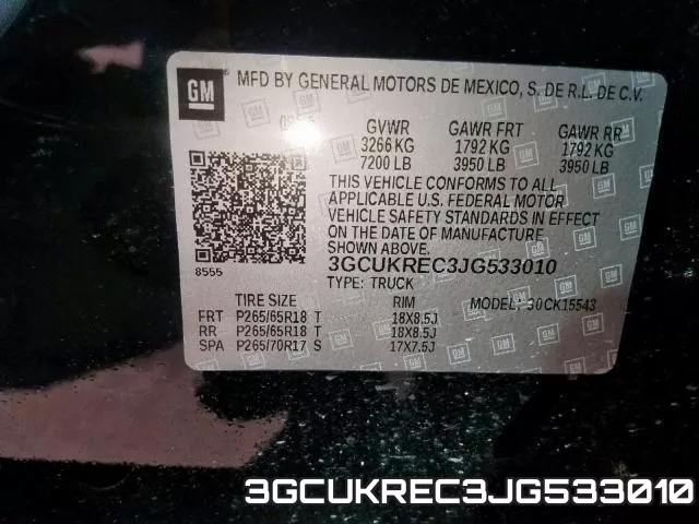 3GCUKREC3JG533010 фото 2