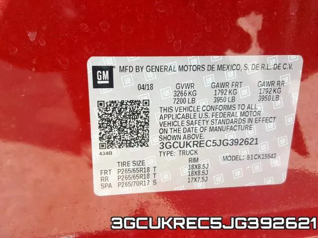 3GCUKREC5JG392621 фото 2