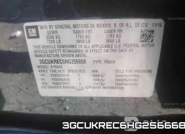 3GCUKREC6HG256668 фото 10