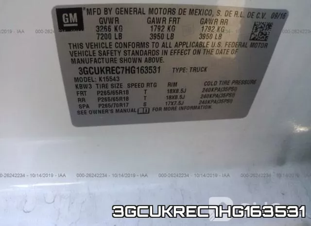 3GCUKREC7HG163531 фото 10
