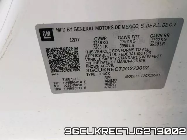 3GCUKREC7JG273002 фото 2