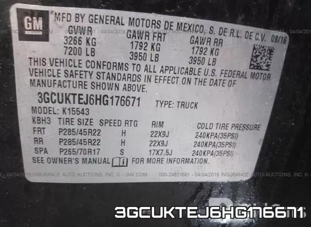 3GCUKTEJ6HG176671 фото 10