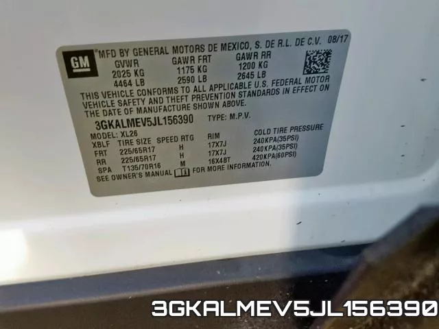 3GKALMEV5JL156390 фото 2