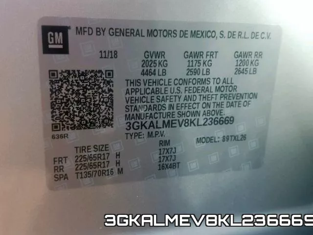 3GKALMEV8KL236669 фото 2