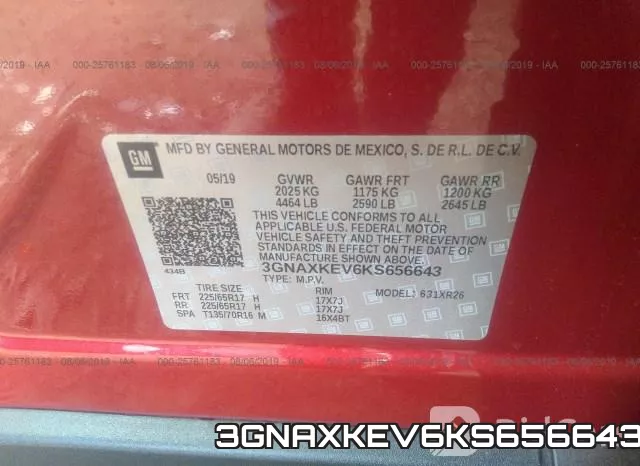 3GNAXKEV6KS656643 фото 10