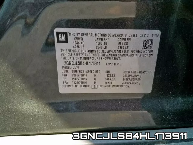 3GNCJLSB4HL173911 фото 2