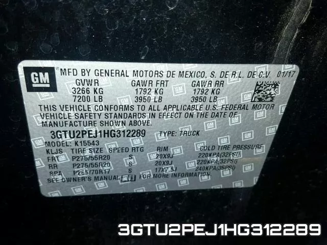 3GTU2PEJ1HG312289 фото 2