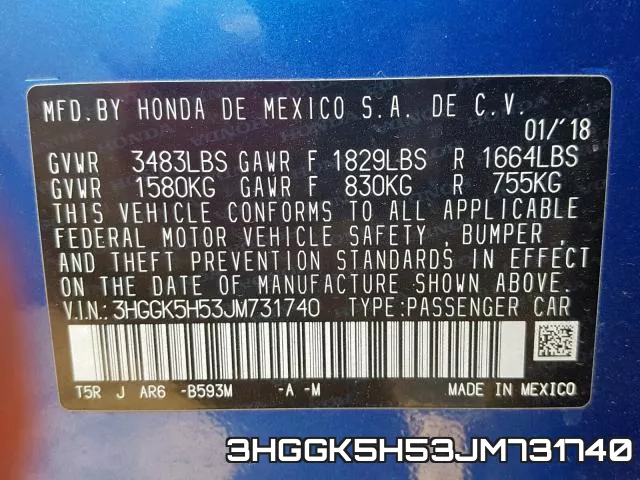 3HGGK5H53JM731740 фото 2