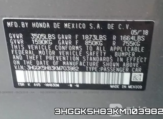 3HGGK5H83KM703982 фото 10