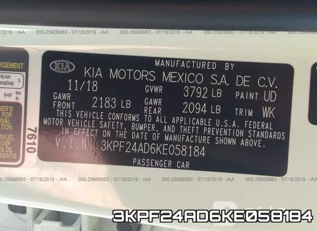 3KPF24AD6KE058184 фото 10