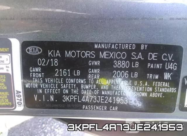 3KPFL4A73JE241953 фото 9