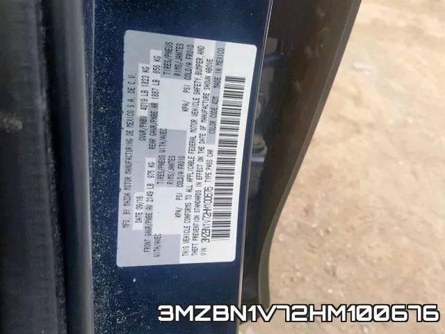 3MZBN1V72HM100676 фото 2