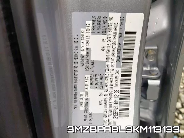 3MZBPABL3KM113133 фото 2