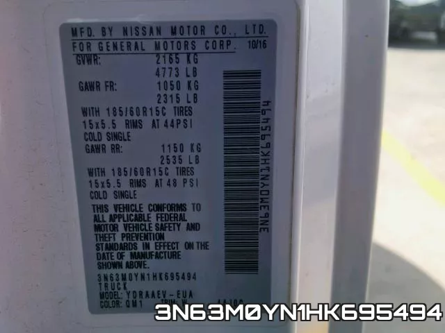 3N63M0YN1HK695494 фото 2